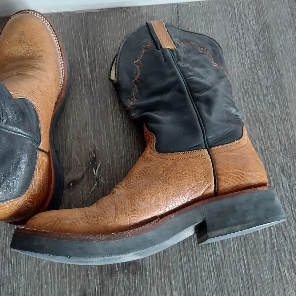 Mens Vintage Western Boots Size 7.5C